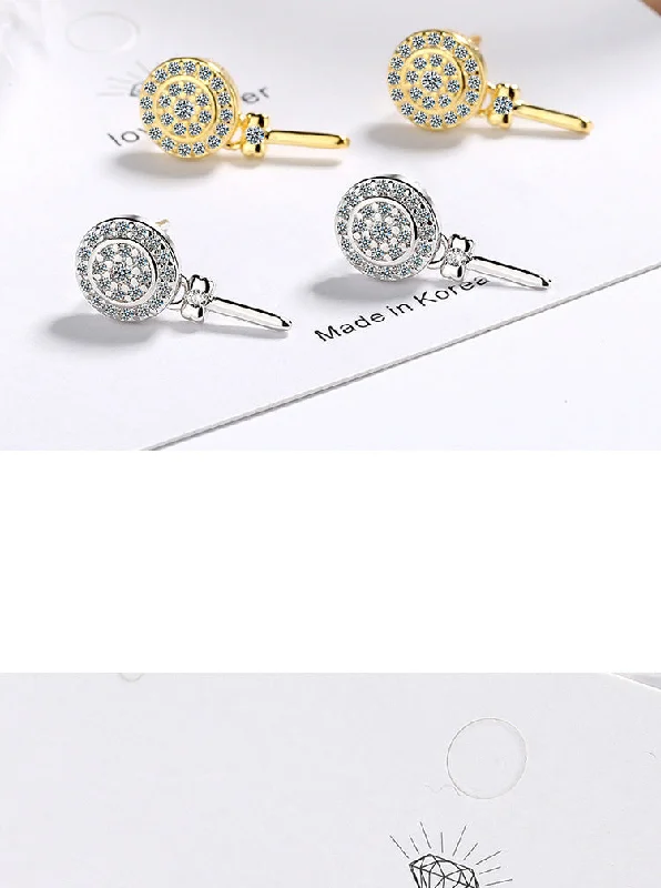 High-End Wedding Earrings-1 Pair Cute Sweet Candy Plating Inlay Copper Zircon Ear Studs