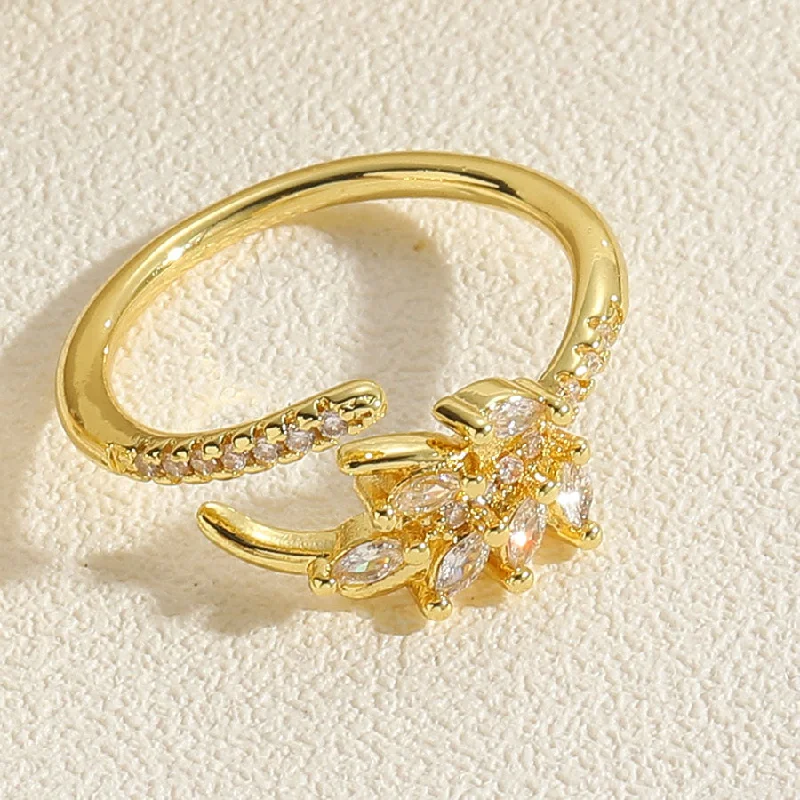 Wheat White Zircon Ring