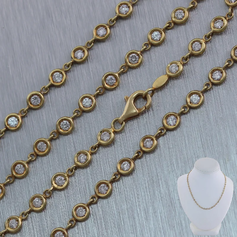 18k Yellow Gold 3.75ctw Diamonds By The Yard 16" Necklace