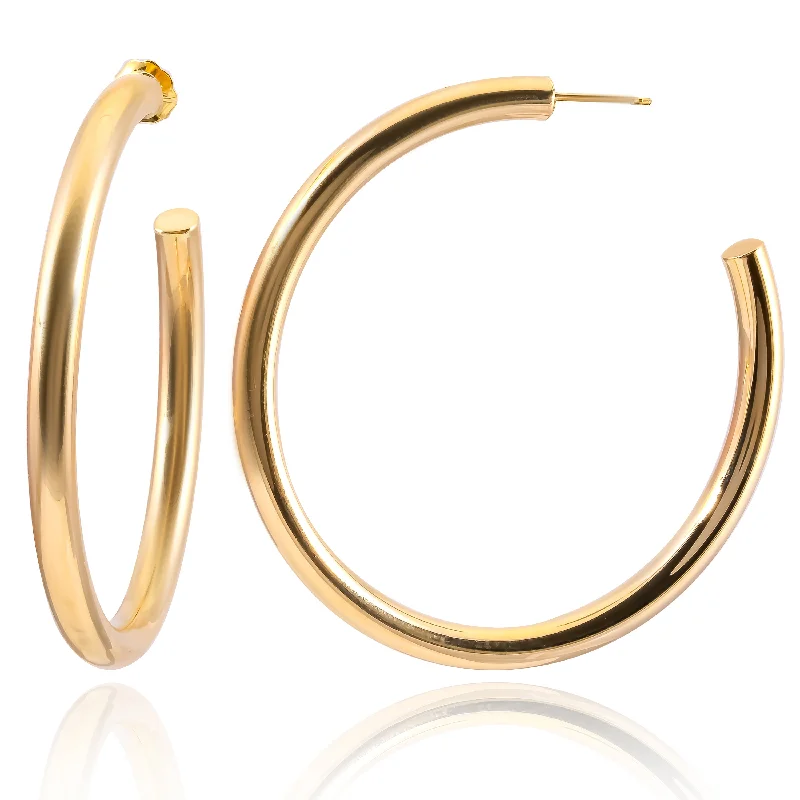 Stud Earrings for Women-3/4 Tube Hoops