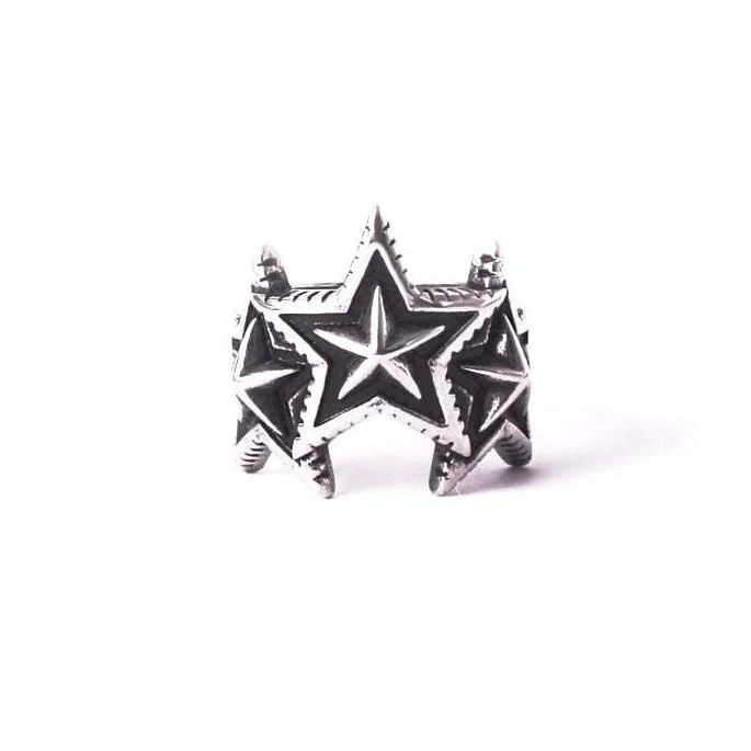 Custom Rose Gold Ring-Triple Star 316L Steel Ring (CLEARANCE)