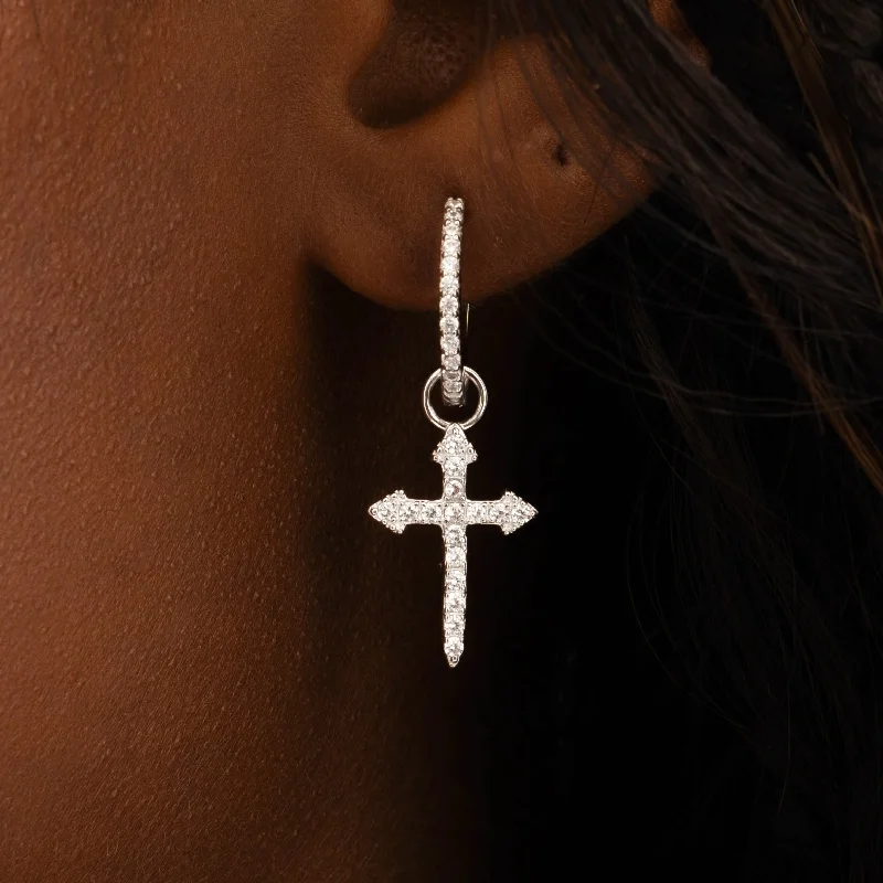 Minimalist Gold Earrings-Cross Dagger Earrings