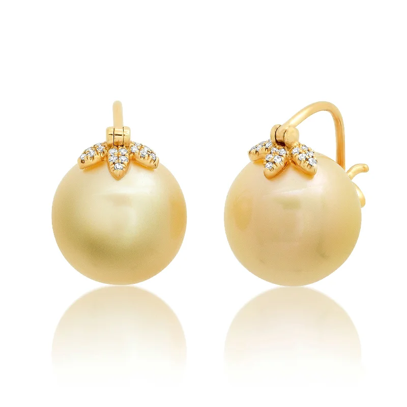 Elegant Drop Earrings-Floating Pearl Earrings