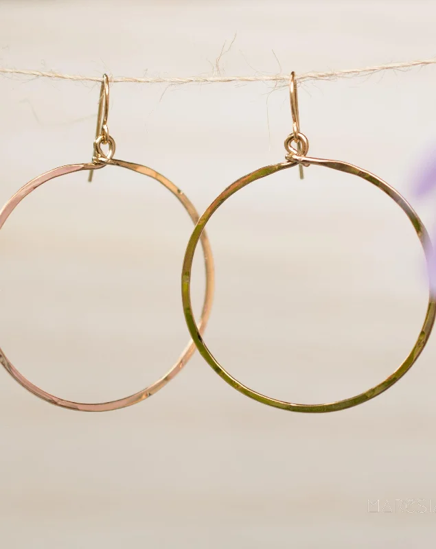 Affordable Gold Earrings-Circle Earrings ~Gold Plated or Silver Plated ~ SME001