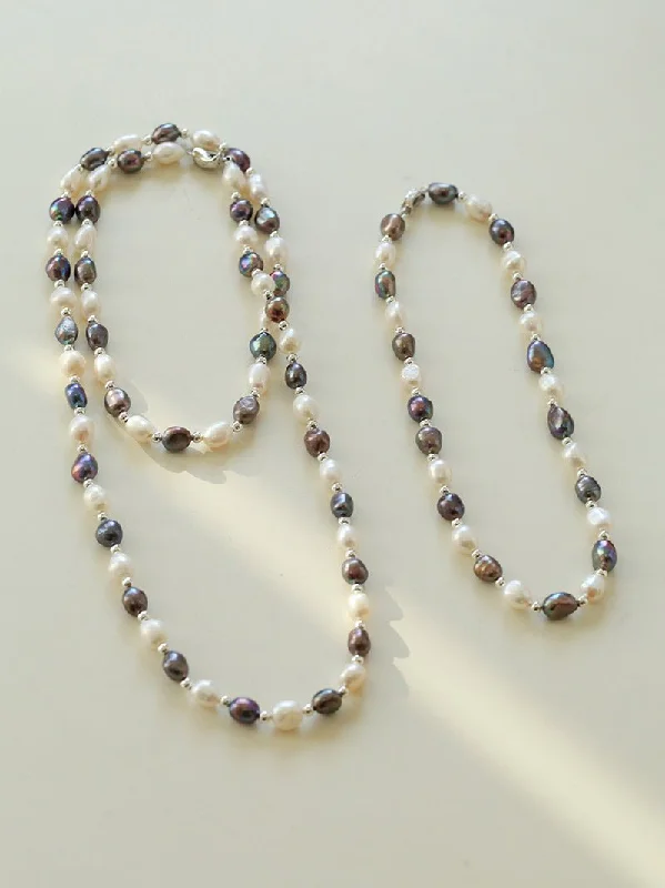 Baroque Mixed Color Pearl Necklace