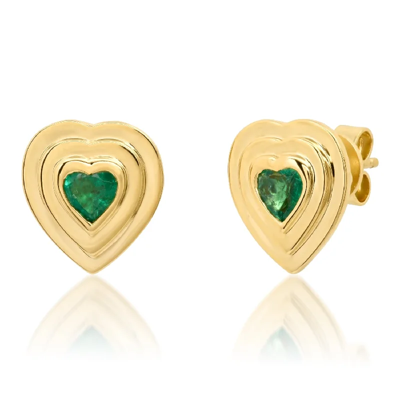 Heart Shaped Earrings-Heart Studs