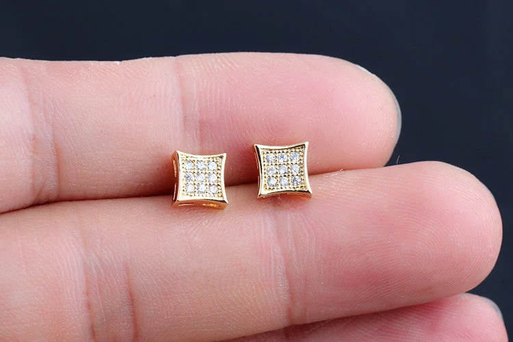 White Zirconium 18K Real Gold