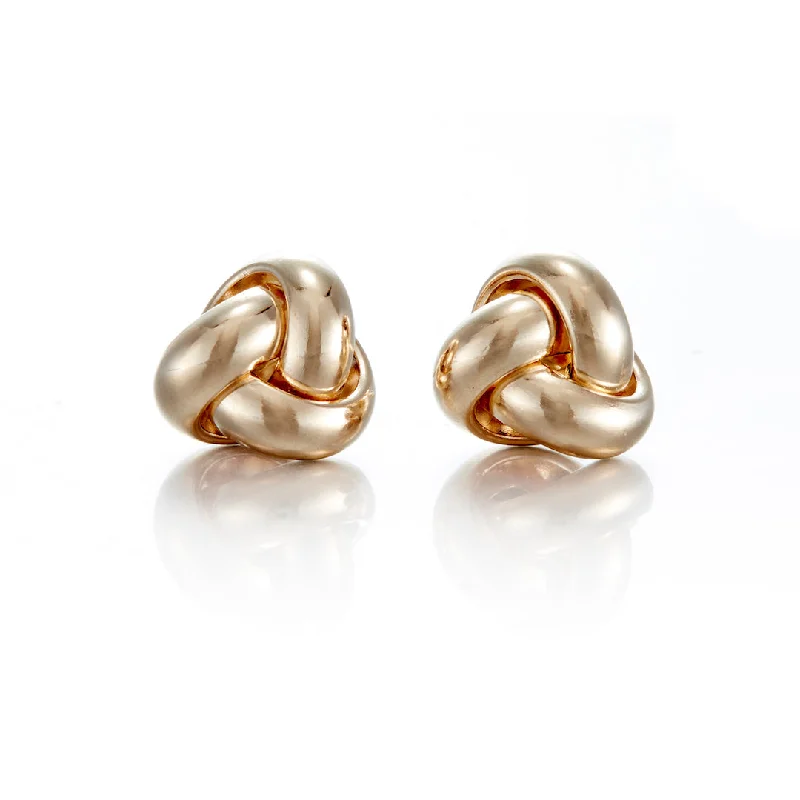 Modern Drop Earrings-Gold Triple Knot Earrings