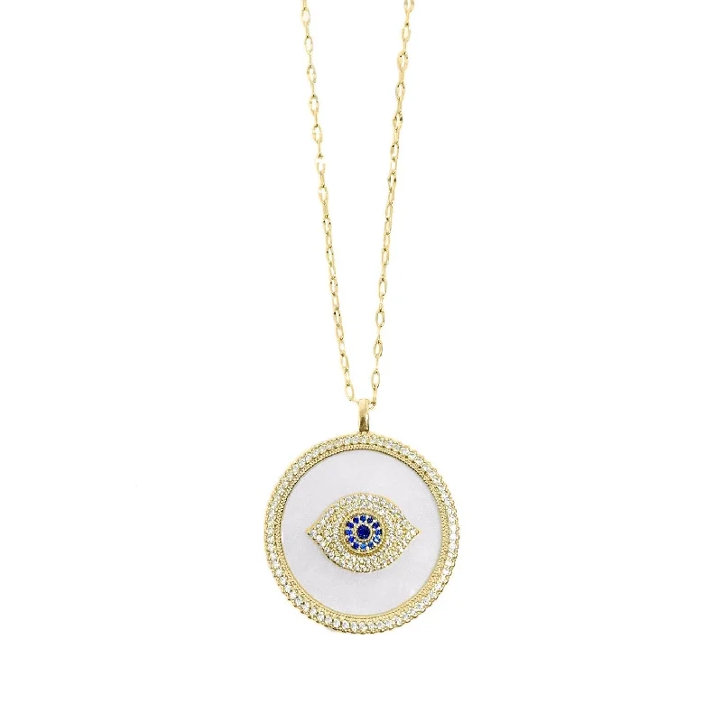 Evil Eye Medallion Necklace