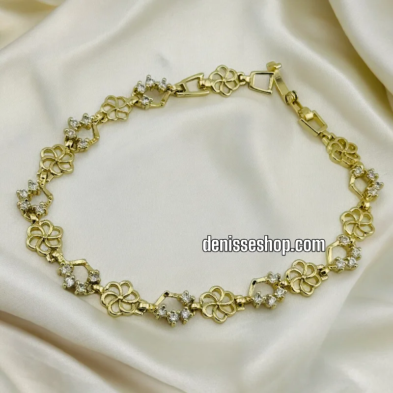 Unique Men’s Bracelet-14K FLOWERS BRACELET BR366