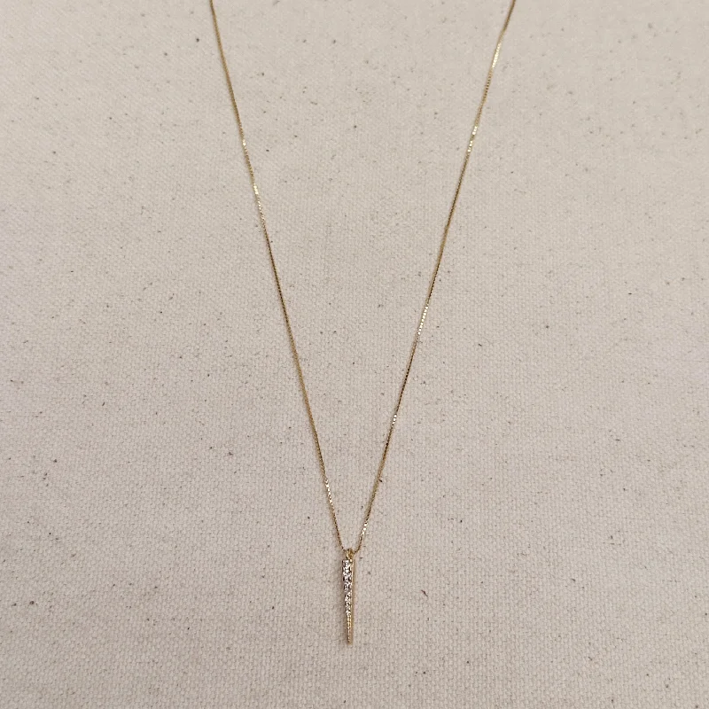 CZ Spear Necklace