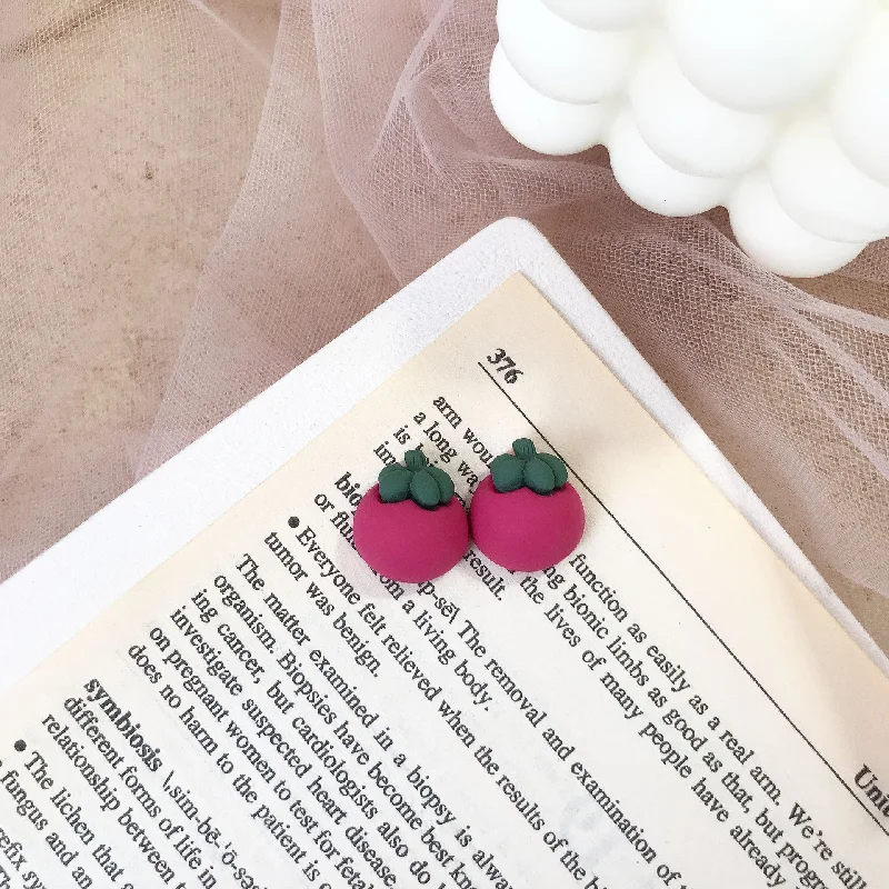 Mangosteen Ear Studs