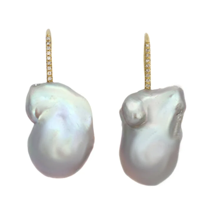 Luxury Gemstone Earrings-Baroque Pearl Earrings