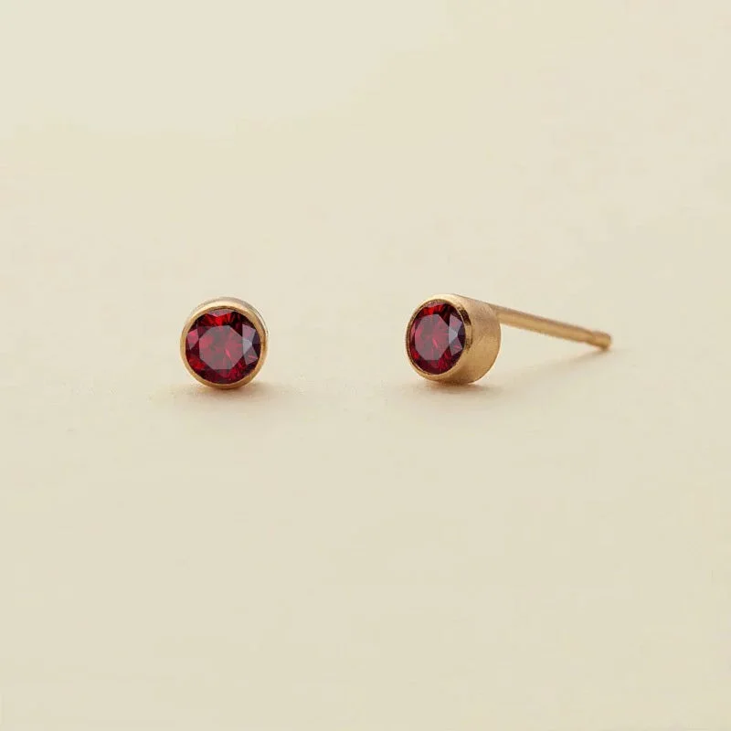 Classic Stud Earrings-1 Pair Simple Style Geometric Plating Inlay Copper Zircon 18k Gold Plated Ear Studs