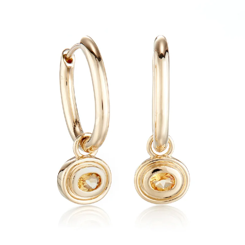 Luxury Drop Earrings for Weddings-Catalina Drop Earrings in Citrine