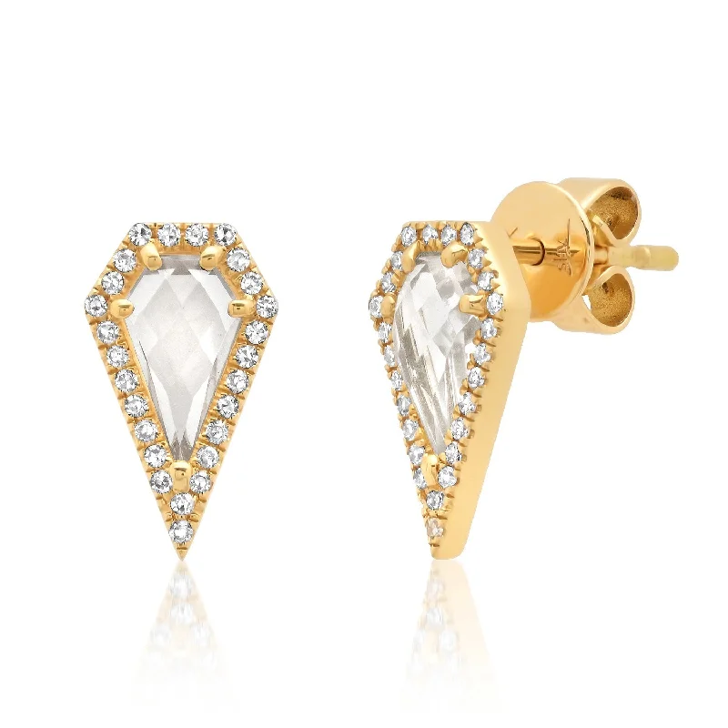 Wedding Earrings for Bride-Topaz Studs