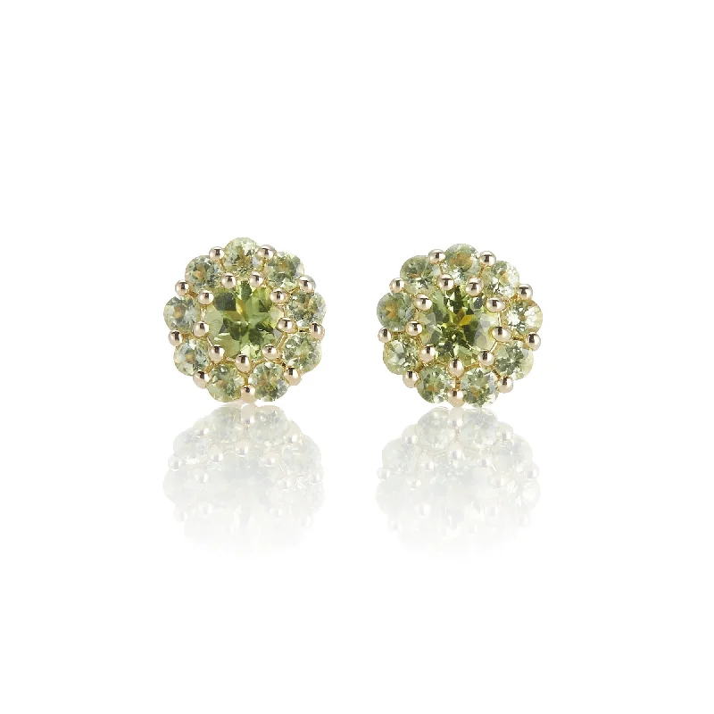 Trendy Earrings for Girls-Floret Earrings in Peridot