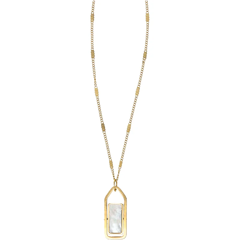 Bitch Mother of Pearl - 16.5"-18.5" 14K Gold Plated Necklace