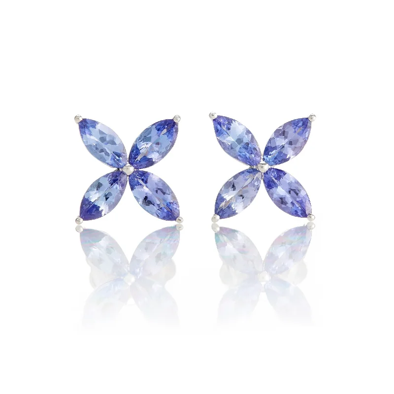 Colorful Drop Earrings for Women-Stella Earrings in Tanzanite