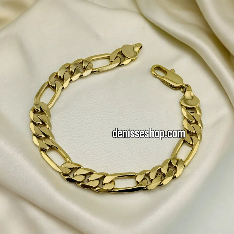 Unique Silver Bracelet-14K MEN BRACELET SIZE 9'' BR385