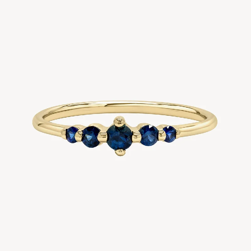 Vintage Gold Ring-Sapphire Oceana Ring