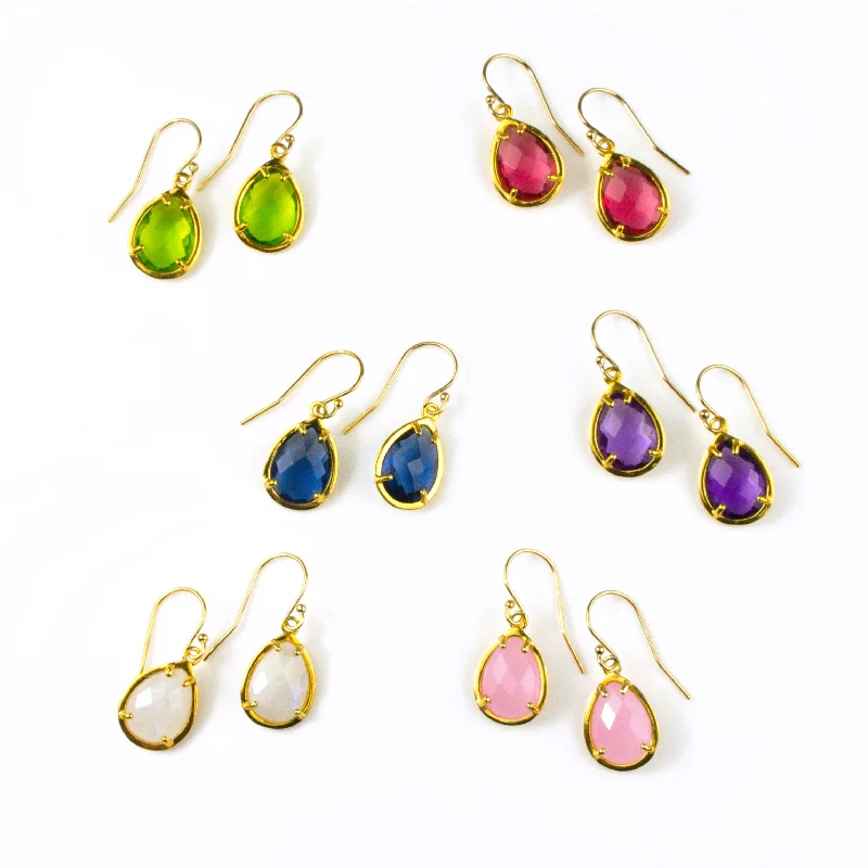 Unique Earrings for Bridesmaids-Custom Birthstone Prong Set Earrings