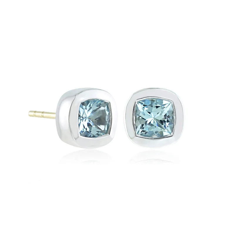 Funky Earrings for Teens-Melrose Earrings in Aquamarines