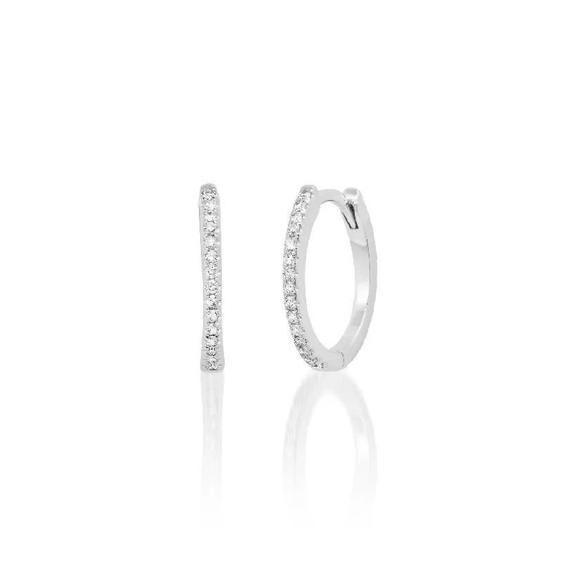 Elegant Drop Earrings-Diamond Huggies