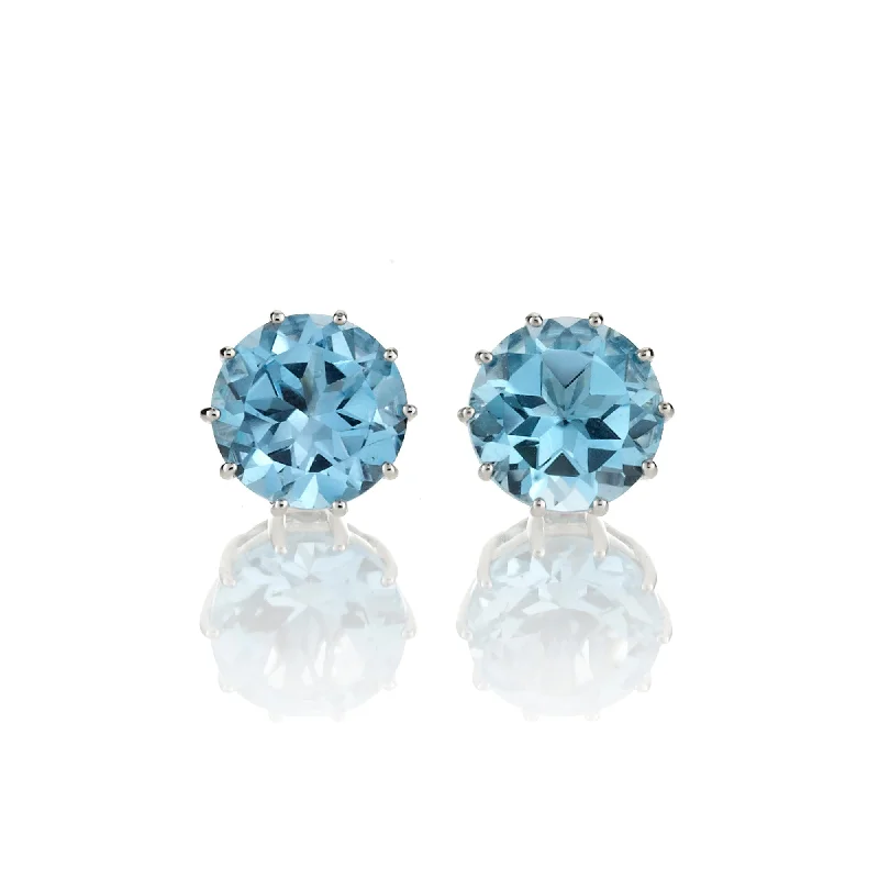 Luxury Drop Earrings-Dottie Earrings in Swiss Blue Topaz