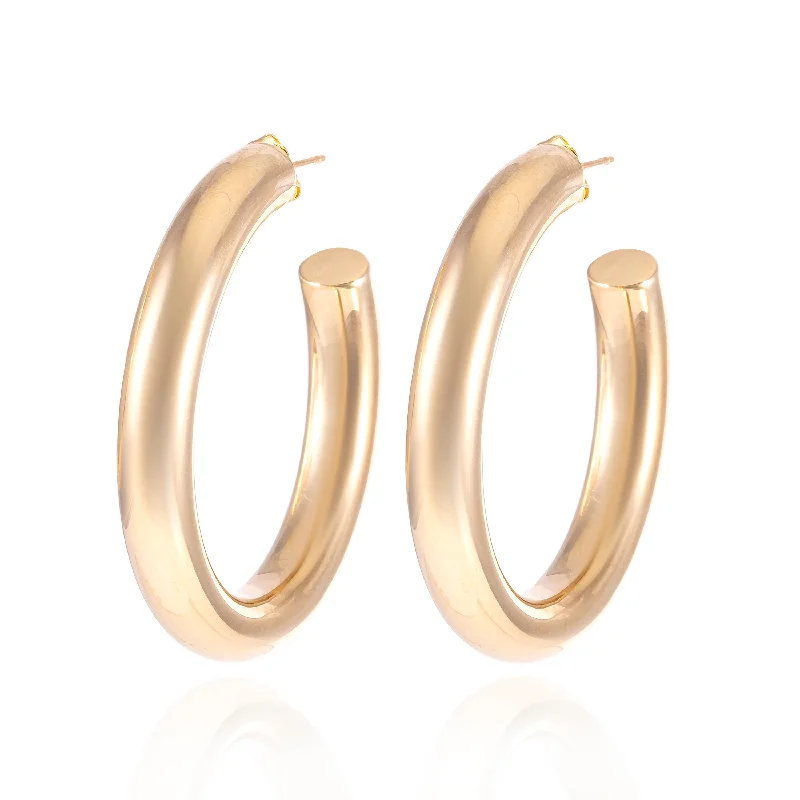 Beautiful Drop Earrings-Tube Hoops