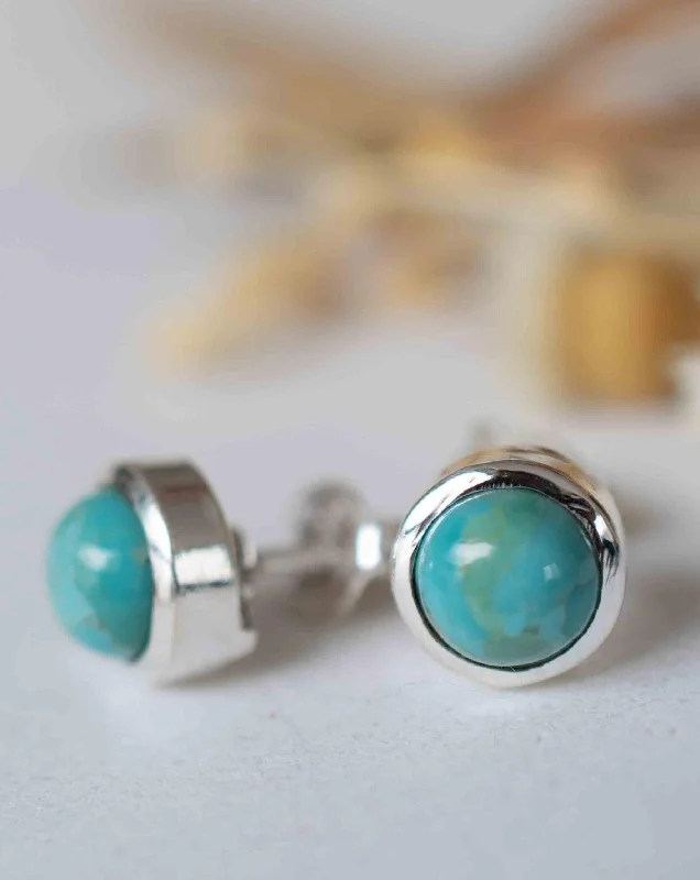 Elegant Gemstone Drop Earrings-Delicate Earrings ~ Turquoise ~ Sterling Silver 925 ~ ME064