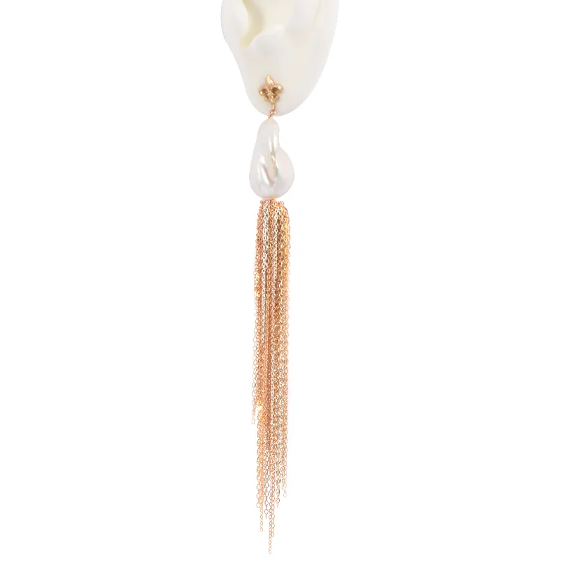 Rose Gold Earrings-Tassel Earrings