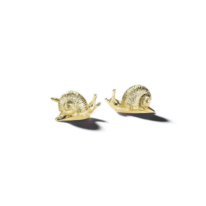 Modern Silver Earrings-Wonderland Snail Stud Earrings