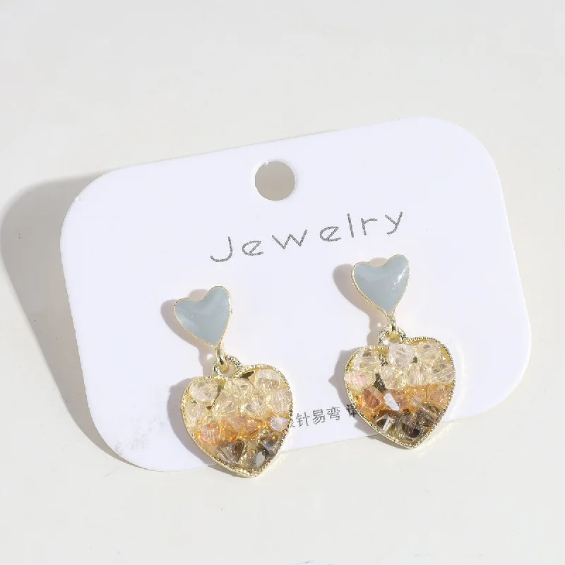 Love Gradient Rhinestone Studs