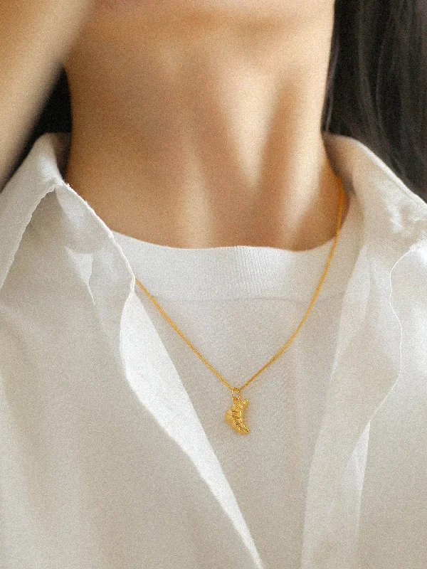 Petite Croissant Pendant Necklace