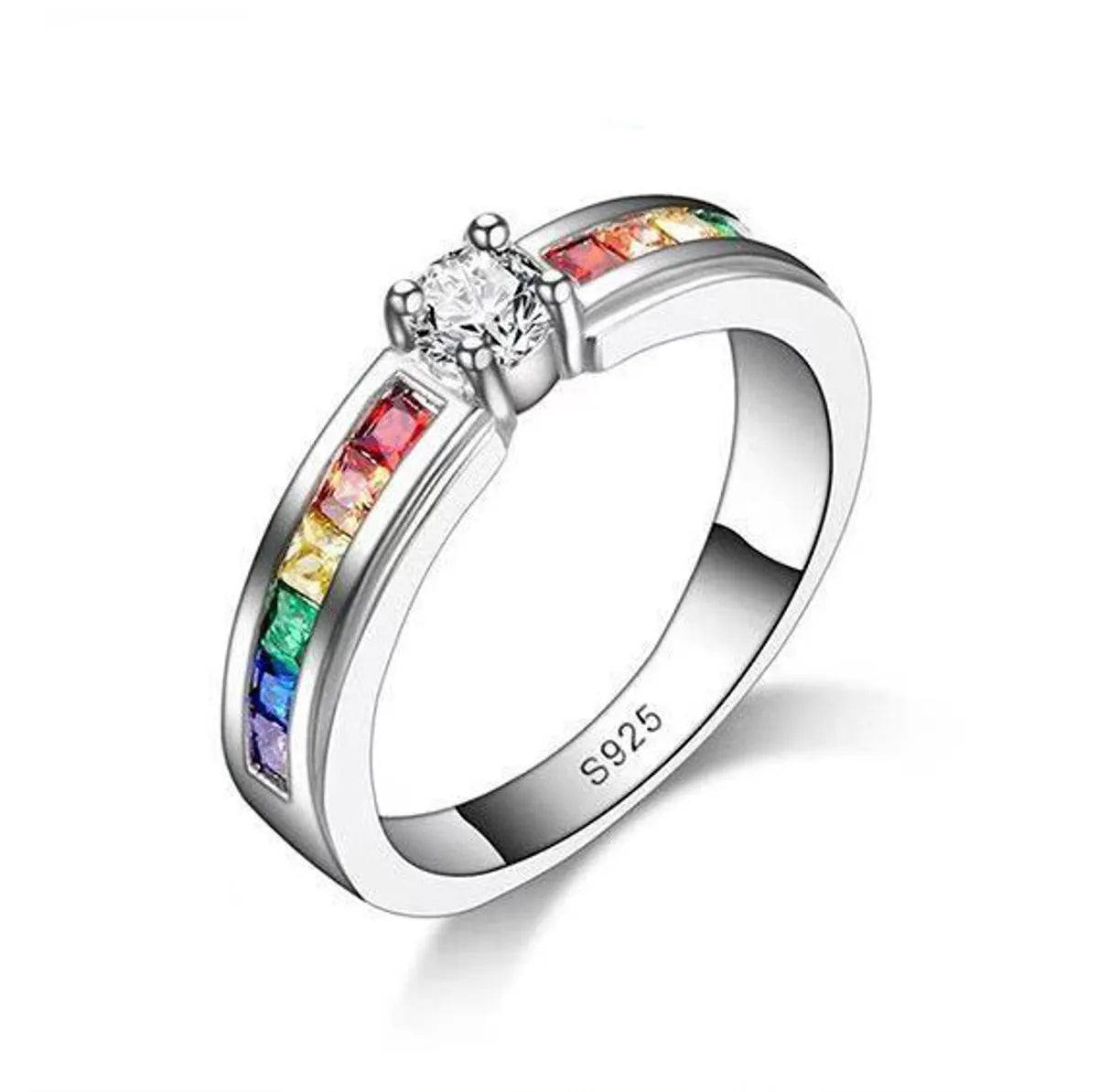 Stackable Rings for Women-Ig Style Geometric Alloy Plating Inlay Zircon Women's Rings