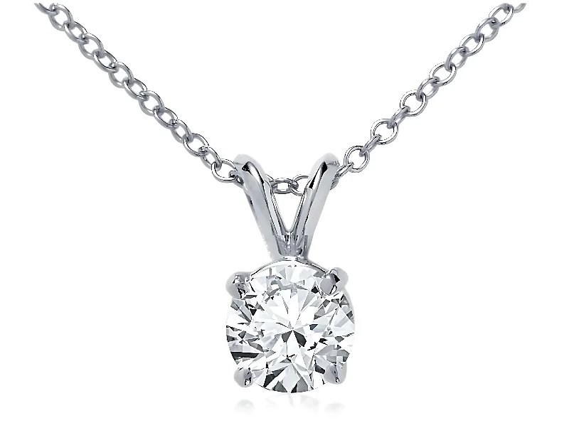 Round Diamond Solitaire Pendant