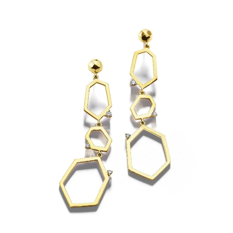 Fashion Earrings for Wedding Day-Jackson 3-Drop Link Earrings