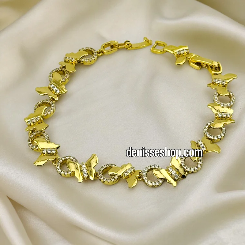 Women’s Wedding Bracelet with Diamonds-14K BUTTERFLY BRACELET BR402