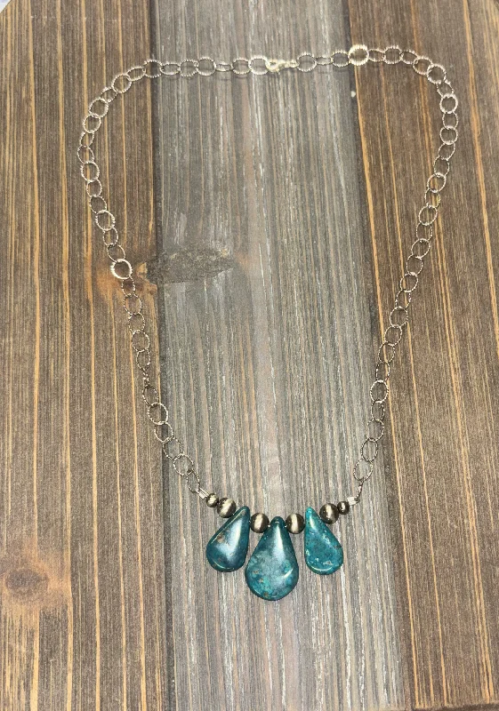 Turquoise Necklace 3 Petal