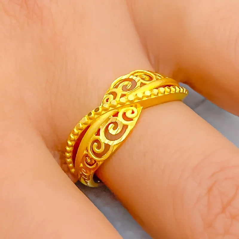 Gorgeous Wedding Ring Set-Gorgeous Petite 22k Gold Ring