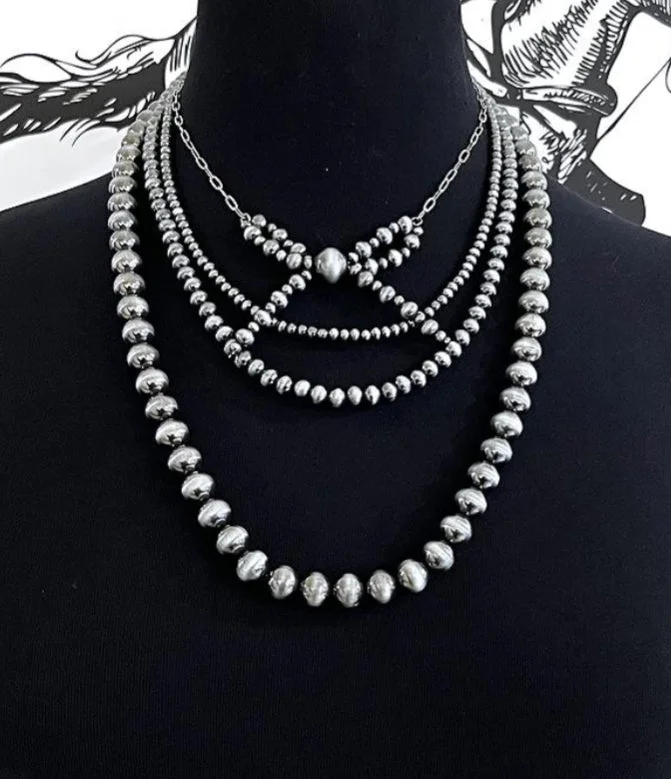 Faux Navajo Pearl Bow Necklace Bundle