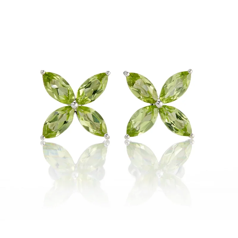 Small Hoop Earrings for Women-Stella Earrings in Peridot