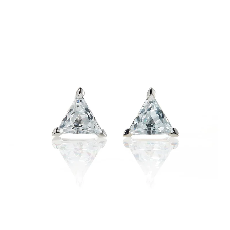 Gorgeous Diamond Earrings-Bermuda Earrings in White Topaz