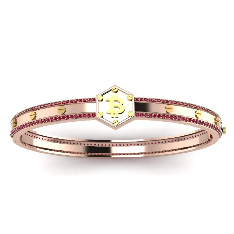 Dainty Beaded Bracelet for Women-Bitcoin Ruby Bracelet - Wesley No. 29