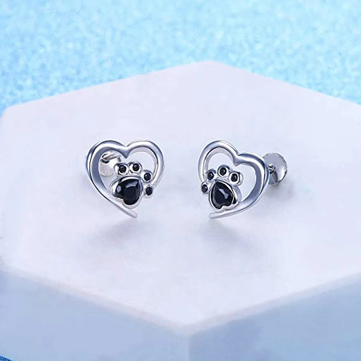 Ethnic Earrings for Women-1 Pair Cartoon Style Heart Shape Copper Ear Studs