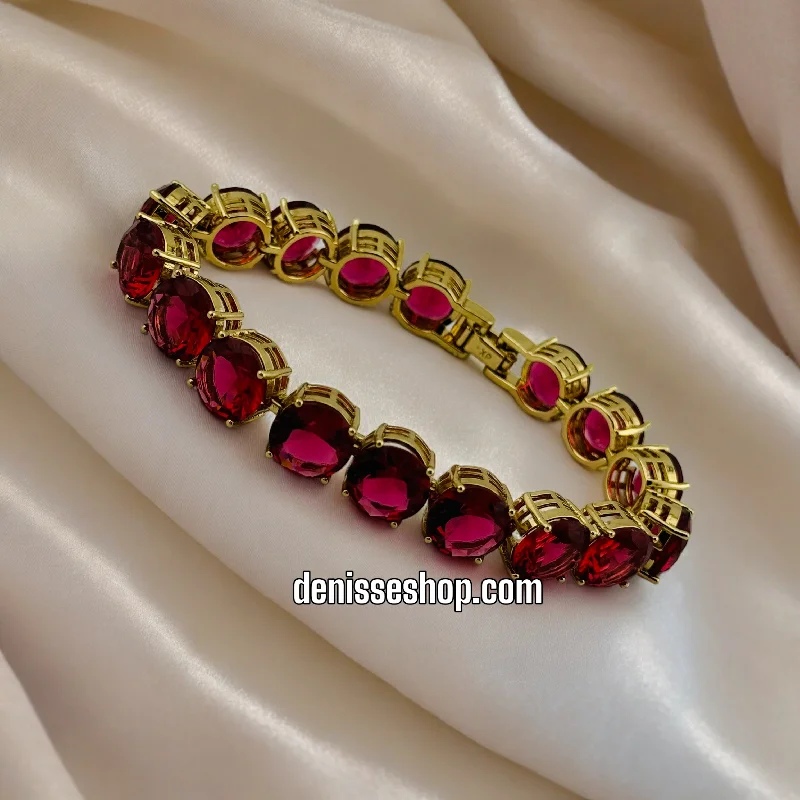 Stylish Gold Bracelet-14K RED BRACELET BR382