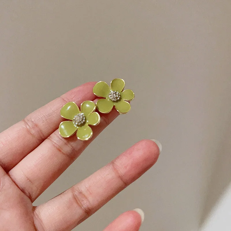 19# Silver Needle-Green Oil-Spot Glaze Flowers