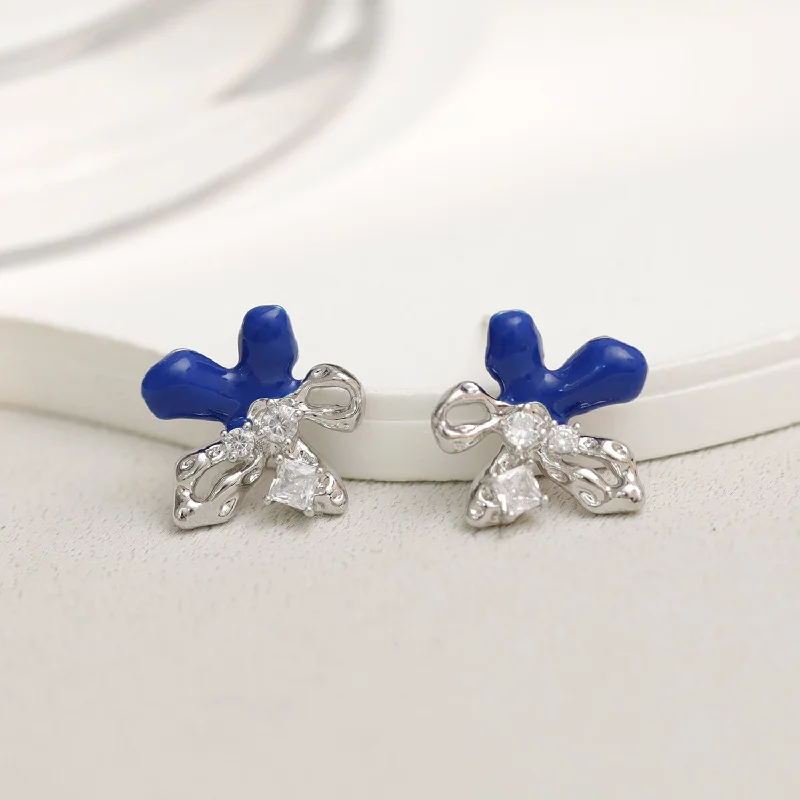 Blue Ear Studs