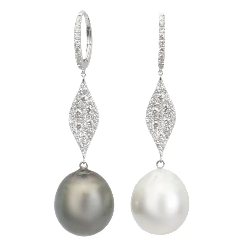 Elegant Gemstone Earrings-Pearl Drop Earrings